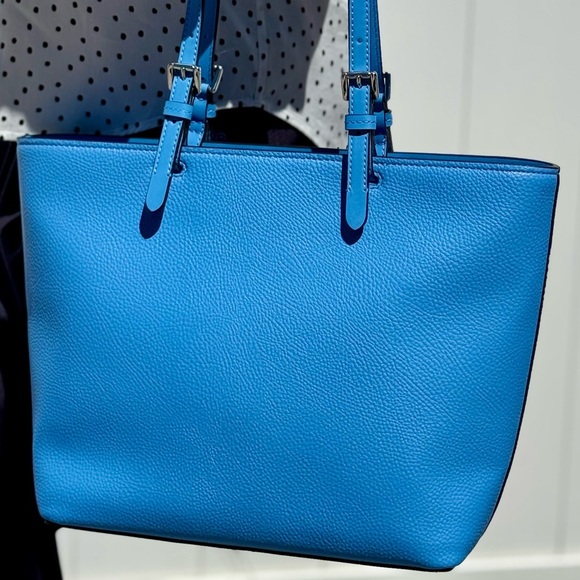 Michael Kors Jet Set Medium Pocket Tote Bag South Pacific Blue - Picture 6 of 9